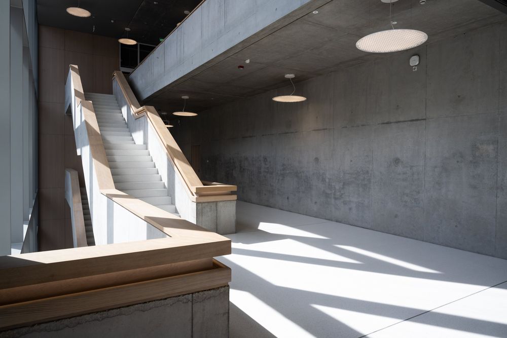 Treppe im Sichtbeton mit Lichteinfall